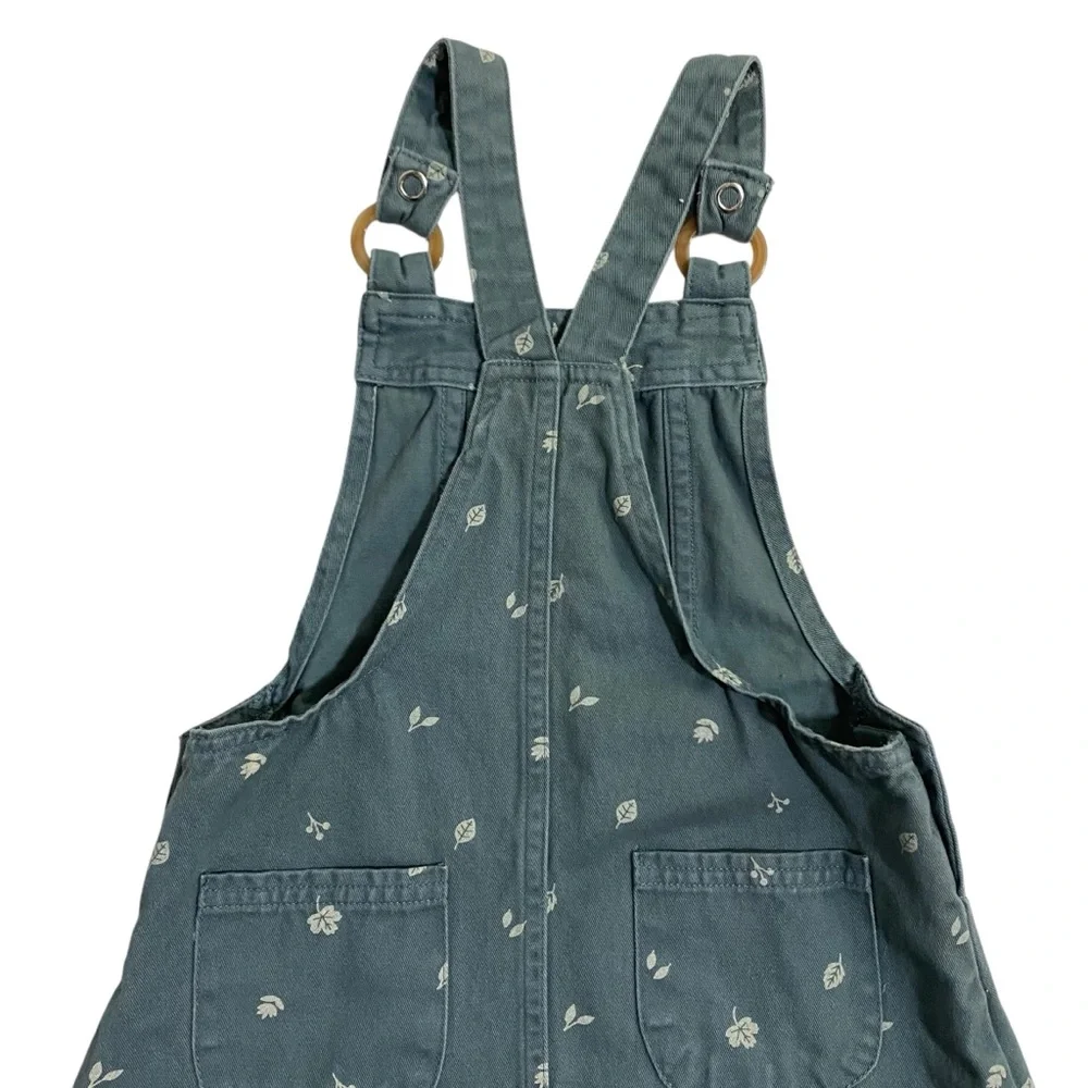 Tahari Teal Floral Print Pinafore Jumper